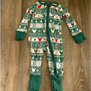 Little sleepies Disney Mickey fair isle size 3-6 months bamboo